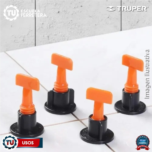 Bolsa Con 50 Niveladores Para Azulejos, Truper, 102395