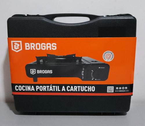 Anafe Calentador Portatil Camping Brogas 465 Maletin Negro