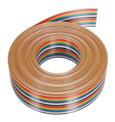 5mt Cabo Flat Colorido 20 Vias 26awg = 0,14mm² - 20x26 Colo