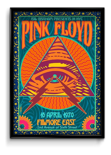 Cuadro Pink Floyd M12 30x40 (marco + Lámina + Vidrio)