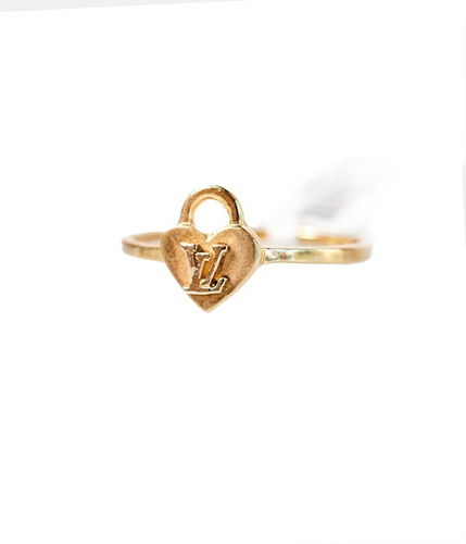 Anillo Con Candado De Corazon 14kt