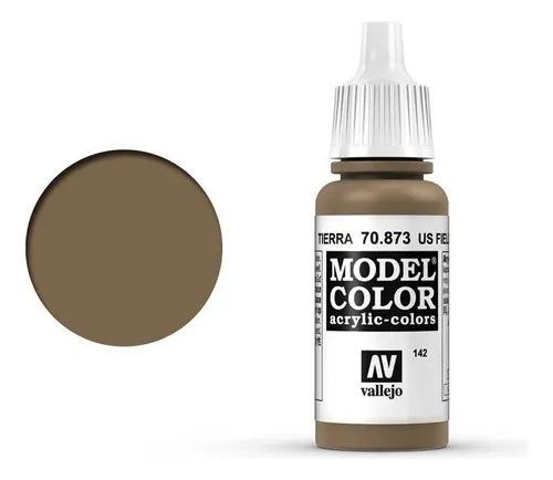 Vallejo Model Color 17ml Pintura Acrílica Color 142 Tierra 70.873
