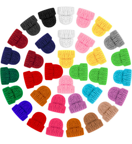 Eboot 96 Pieces Mini Christmas Knit Hats Craft Knitting Hat.