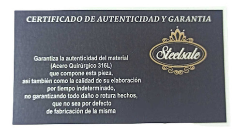 Cadena Espiga Gruesa Acero Quirurgico 60cm