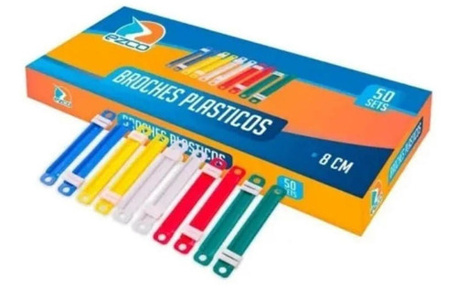 Broches Nepaco Plastico Pack X 10 Cajas  De 50 Unidades C/u