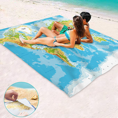 Alfombra De Playa Extragrande Y Beach Blanket, Resistente A