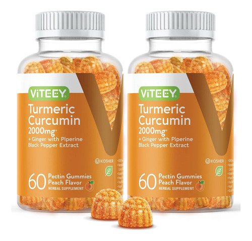 Viteey Gomitas Cúrcuma Jengibre Pimienta 60 Unidades