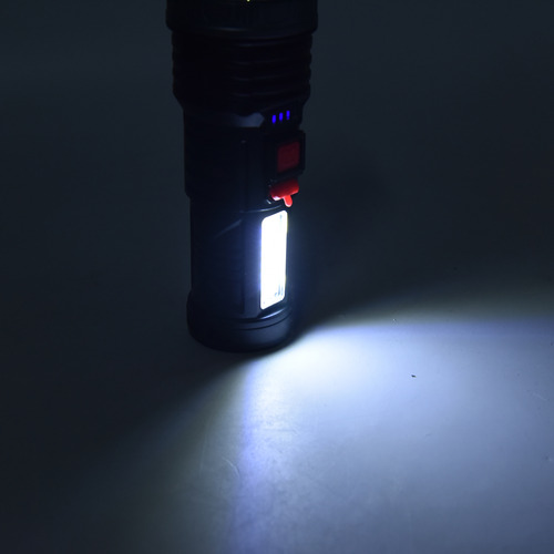 Linterna Led Con Luz Lateral Cob Carga Usb Linterna