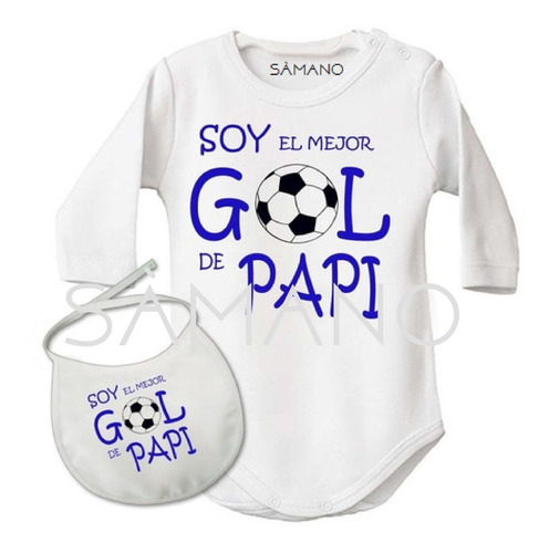Imagen 2 de 5 de Body Manga Larga + Babero Personalizado Sàmano Uruguay