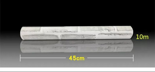 Imagen 9 de 10 de Papel Tapiz Ladrillos Blanco Adhesivo 45cm X 10 Mt 3d Mayore