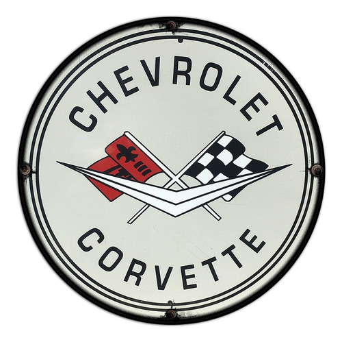 #695 - Cuadro Decorativo Vintage Chevrolet Corvette No Chapa