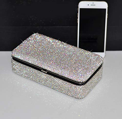 Bestbling Bling Crystal Leather Portátil De Viaje Joyero Org