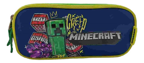 Lapicera Estuche Escolar Chenson Minecraft Bansk Mc65994-9