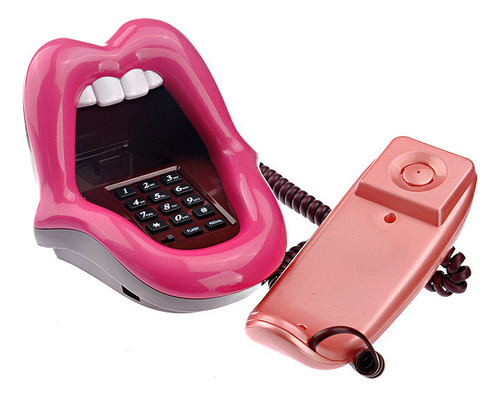 Teléfono Con Cable Novedoso, Superboca, Estilo Lengua, Color