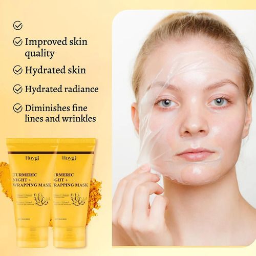 Mascarilla De Envoltura Nocturna Con Colágeno Y Cúrcuma Revi