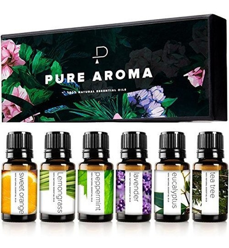 Kit De Aceites 100% Puros De Grado Terapeutico Paquete De 6