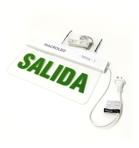 Imagen 4 de 9 de Pack X 4 Carteles Luminoso Led Salida Macroled Señalización