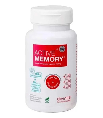 Vitamina Active Memory 60 Caps 410 Mg- Divinitè