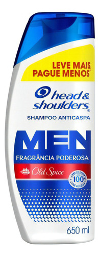 Shampoo Head & Shoulders Old Spice Shampoo H&S Men Old Spice 650 ml en garrafa de 600mL de 733g