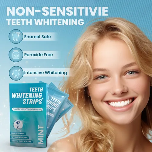 Tiras Blanqueadoras De Dientes Para Blanco Sensible: Kit De
