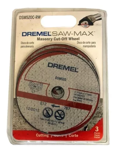 Disco Corte Dremel 3 Saw Max Dsm520c-rw 20000rpm