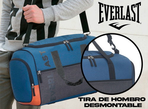 Imagen 4 de 10 de Bolso Everlast Original Gym Viaje Deportivo Reforzado Nuevo