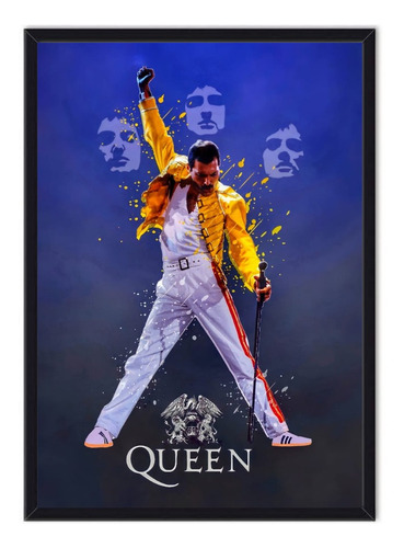Cuadro Enmarcado - Póster Freddie Mercury - Queen