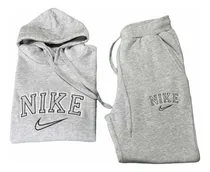 Comprar Conjunto Bordado Gris Nike, Excelente Calidad 100% Felpa