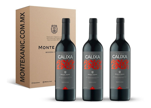 Monte Xanic Calixa Blend Vino Tinto Mexicano (3 Botellas)