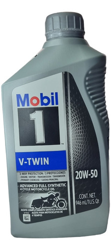 Aceite Mobil Uno V-twin 4t Sintetico 20w - 50 1 L