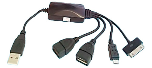 Adaptador Hub Usb A 2xusb 2.0 + Micro Usb + Conector I-phone