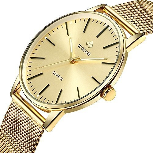 Reloj De Pulsera Simple Y Delgado Para Hombre Analogico De C