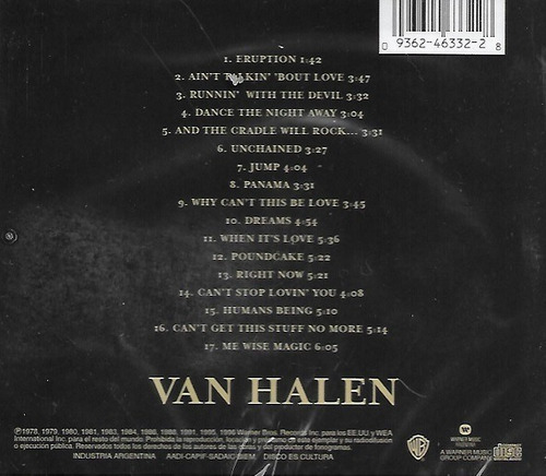 Cd Van Halen / The Best Of Volume 1 (1996
