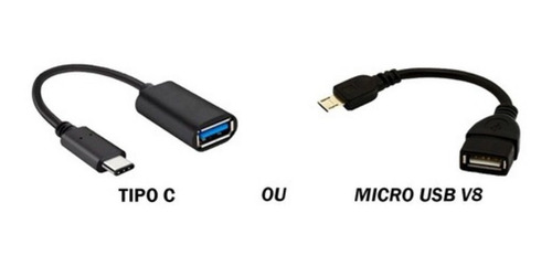 Imagem 2 de 7 de Kit Hub Usb Extensor De Portas Usb 2.0 + Otg Tipo C Ou V8
