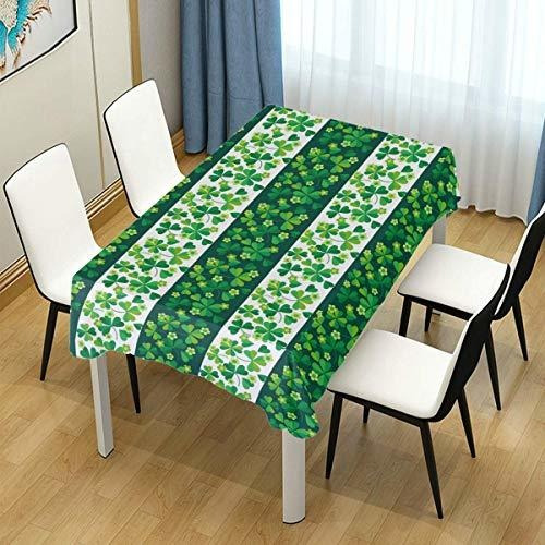 Wihve Tablecloth Green St. Patrick's Day Shamrock Clove