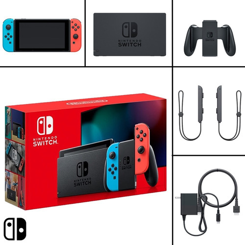 Nintendo Switch Neon 2019 Nueva Sellada 32gb + Batería!!