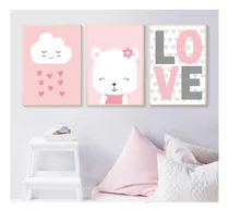 Comprar Cuadros Infantiles Nordicos Set De 3 Lindos Nena 30x40 