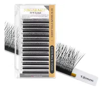 Comprar Extensiones De Pestañas Nagaraku 3d W Fibras Tecnologicas 07 Color Negro Espesor 0.07 Mm Largo 9 Mm Tipo De Curvatura D