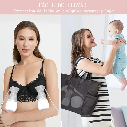 Extractor De Leche Eléctrico Bilatera Con 2 Modos Y 27 Nivel