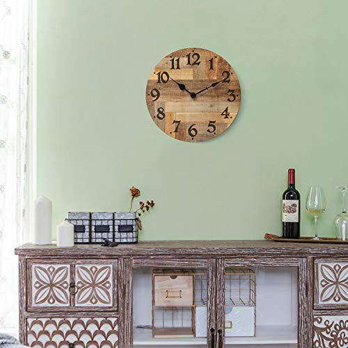 Nikky Home Reloj De Pared De Granja Vintage - Reloj De Mader