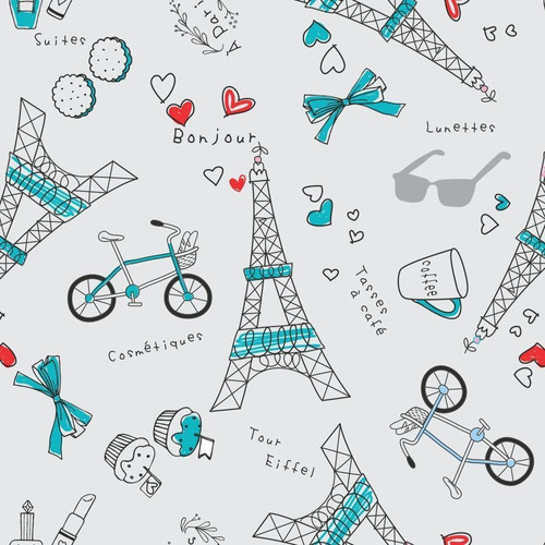 Papel De Parede Frases Paris Eiffel Teen Menina Adesivo 10m