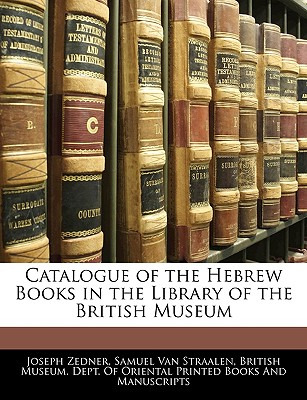 Libro Catalogue Of The Hebrew Books In The Library Of The...