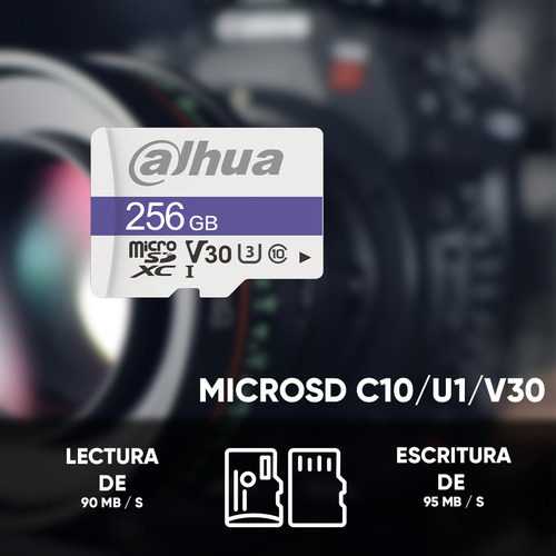 Dahua Kit De 20 Memorias Microsd Tf-c100/256gb Lectura De Hasta 90 Mb/s Escritura De Hasta 95 Mb/s Resistente A Altas Y Bajas Temperaturas Impermeable Antimagnética Y Anti Rayos X