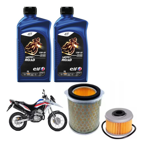 Kit Service Xre 300 Filtros Aceite / Aire + Elf 15w50 Sia+