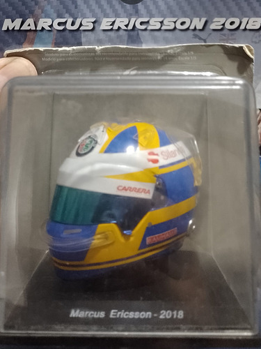 Coleccion Cascos F1. Marcus Ericsson 2018. Nuevo