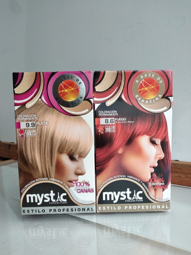 Tinte Cabello Mystic A Base De Keratina. Cobertura De Canas.