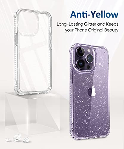 Funda Para iPhone 14 Pro Sparkle Transparente 6.1 Pulgada Pl