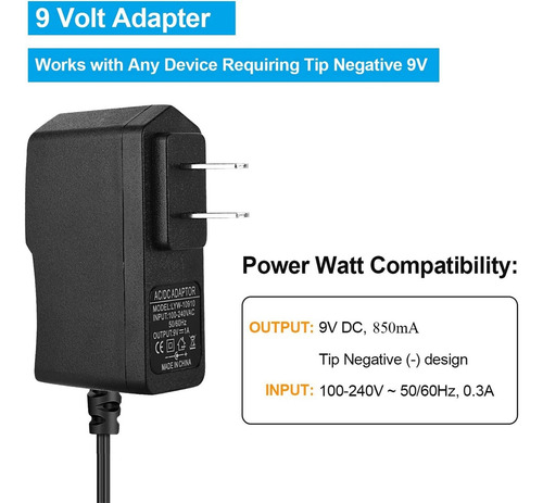 W Cable Adaptador De Corriente De 9 Efectos De Guitarra,