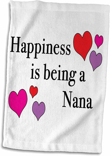 Toalla De Mano 3d Rose Happiness Is Being A Nana, 15 X ...