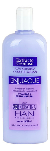 Han Enjuague Acondicionador Keratina Y Argan Brillo X 500 